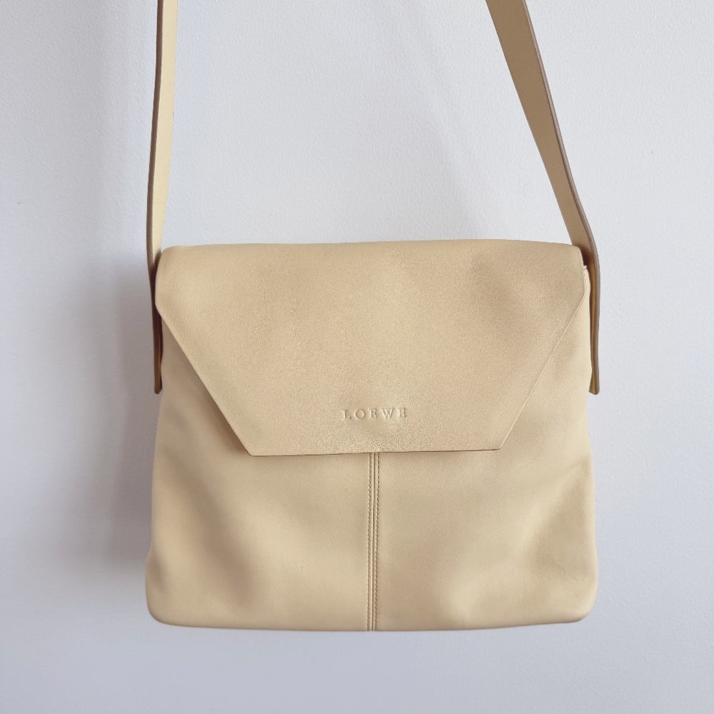 Loewe vintage flap leather shoulder / crossbody bag